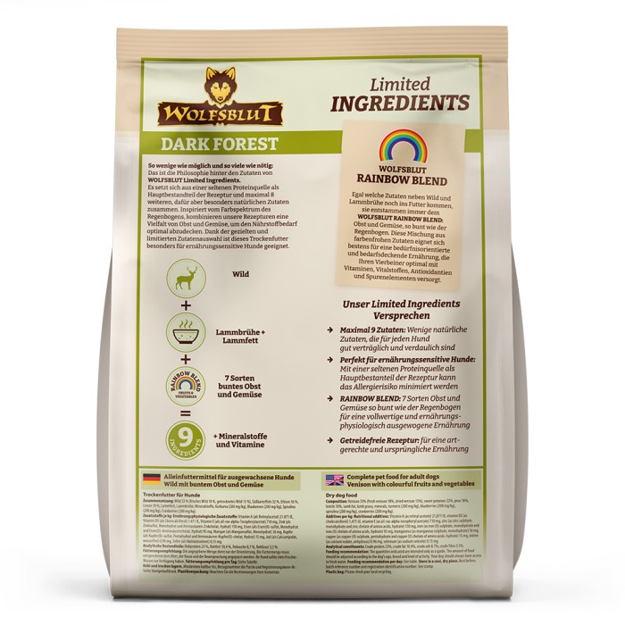 Wolfsblut Limited Ingredients Dark Forest, Adult, 1 kg, WB842266