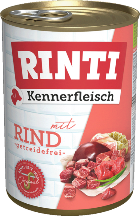 RINTI Kennerfleisch Nassfutter Rind, 800 g, 105132