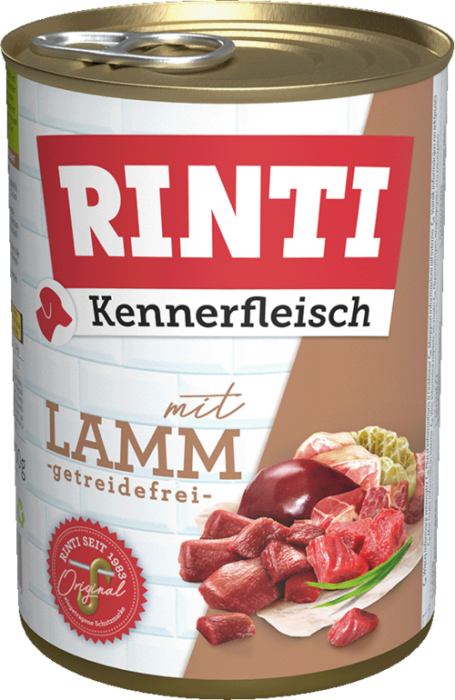 RINTI Kennerfleisch Nassfutter mit Lamm, 800 g, 105137