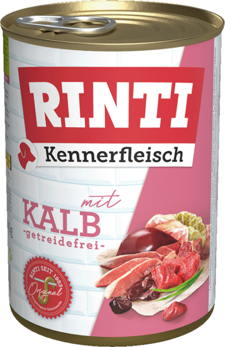 RINTI Kennerfleisch Nassfutter Kalb, 800g, 106338