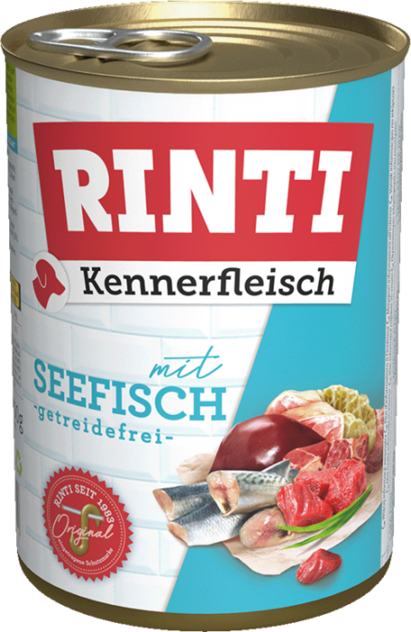 RINTI Kennerfleisch Nassfutter Seefisch, 800 g, 105141