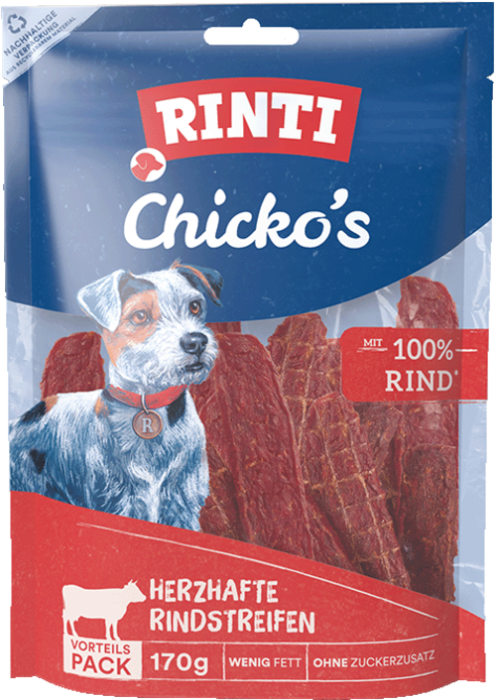 Rinti Chicko herzhafte Rindstreifen, 170 g, 106387