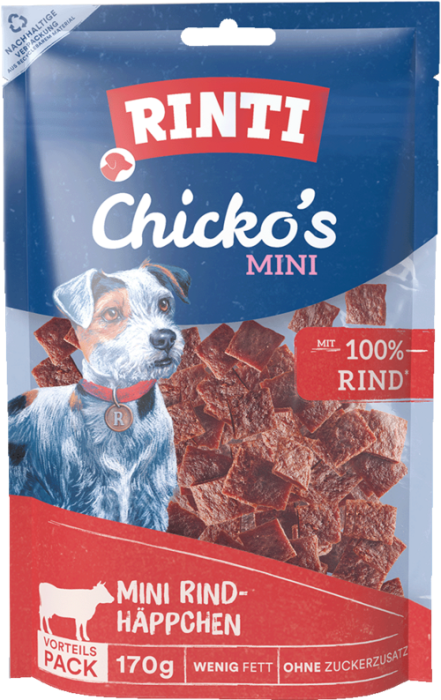 Rinti Chicko Mini - Kleine Stückchen aus Rind, 170g, 180894
