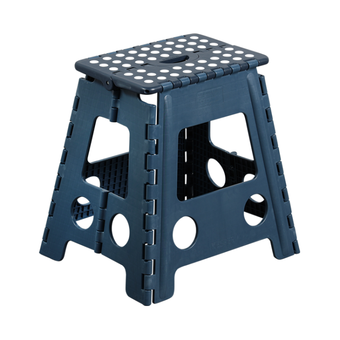 Kesper Sitzhocker faltbar, 31 x 22 x 39 cm, Blau, belastbar bis 110 kg, 70830