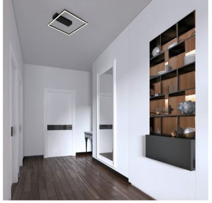 BRILONER LED Deckenleuchte, 32 cm, 14W, 400lm, schwarz, 3771015