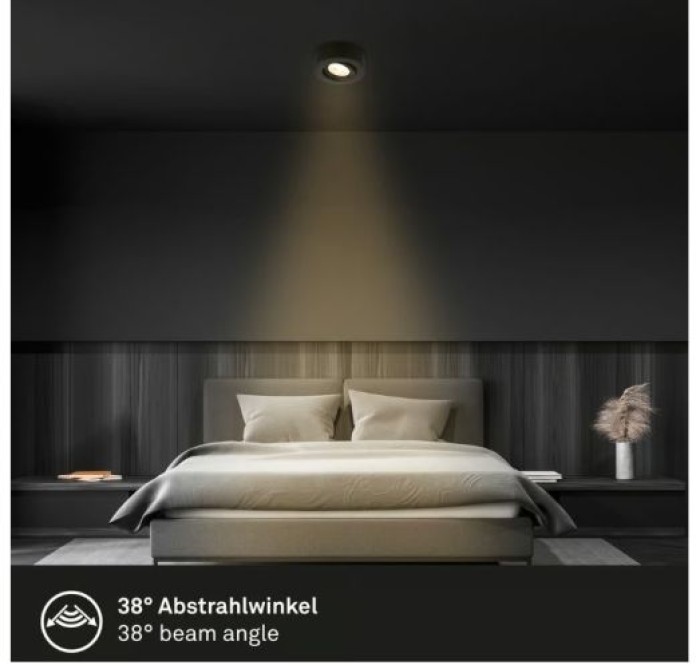 BRILONER - 2 in 1 LED Aufbauspot und Einbaustrahler schwenkbar, warmweißes Licht, 5W, 230V, 7991015