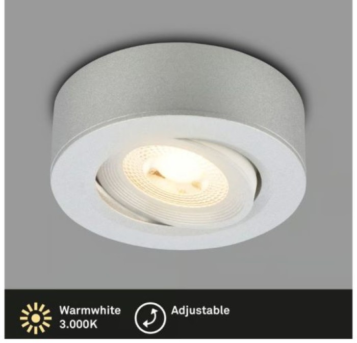 BRILONER - 2 in 1 LED Aufbauspot und Einbaustrahler schwenkbar, warmweißes Licht, 5W, 230V, 7991014