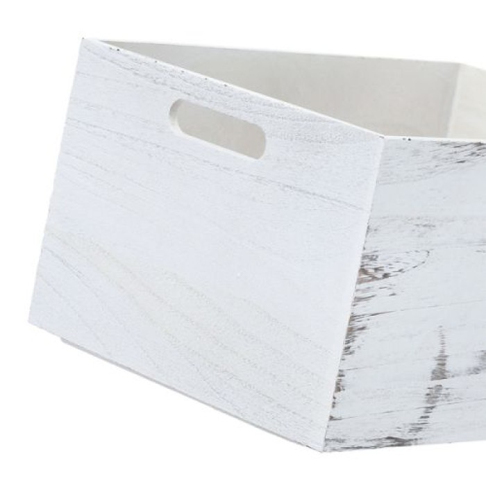 Zeller Aufbewahrungs Kiste Rustic weiß, Holz, 35x25x18,5 cm, 15134
