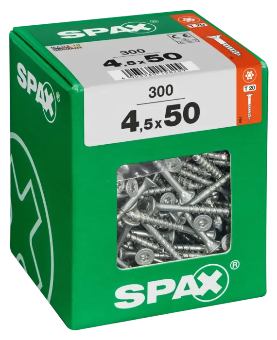 SPAX Universalschraube WIROX, 4,5 x 50, T20, 300 Stück, 4191010450506 4 SPAX Universalschraube WIROX, 4,5 x 50, T20, 300 Stück, 4191010450506 4