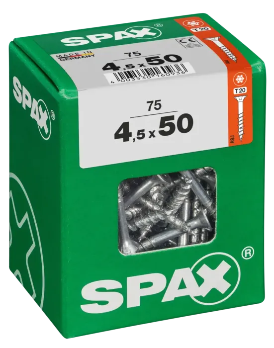 SPAX Universalschraube WIROX TX, 4,5x50, 75 Stück, 4191010450507 3 SPAX Universalschraube WIROX TX, 4,5x50, 75 Stück, 4191010450507 3