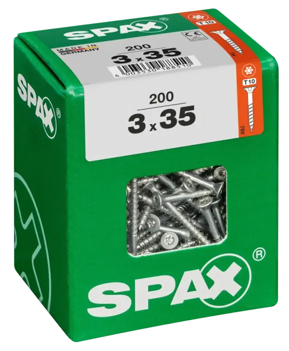 SPAX Universalschraube WIROX, 3x35 mm, 200 Stück, 4191010300367 3 SPAX Universalschraube WIROX, 3x35 mm, 200 Stück, 4191010300367 3
