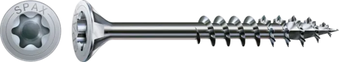 SPAX Universalschraube, 4,5 x 35 mm, 125 Stück, Teilgewinde, Senkkopf, T-STAR plus T20, 4CUT, WIROX, 4191010450357 2