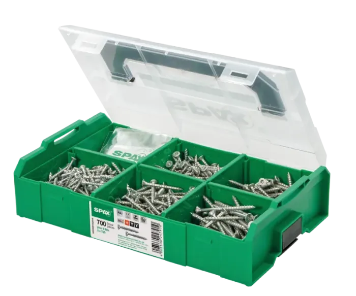SPAX Montagekoffer L-BOXX Mini, 1 Stück, Schraubenset mit 6 Abmessungen, Senkkopf, T-STAR plus, 4CUT, WIROX, 5000009162019 2