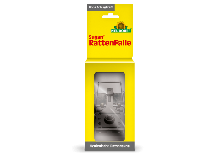 Neudorff Sugan RattenFalle – Wiederverwendbare Schlagfalle mit hoher Schlagkraft, 1 Stück, 00853