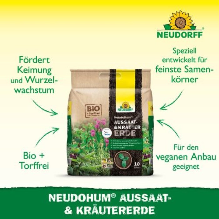 Neudorff NeudoHum AussaatErde und KräuterErde 20L - Bio, 1005