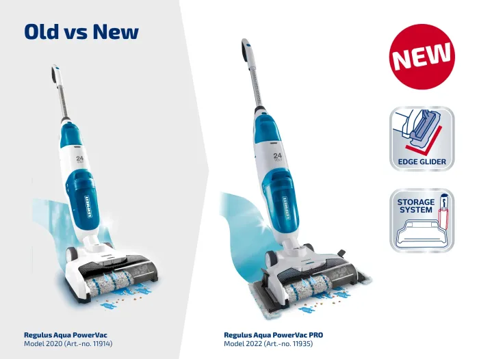 Leifheit Akku-Saugwischer Regulus Aqua PowerVac, für alle versiegelten Hartböden11914