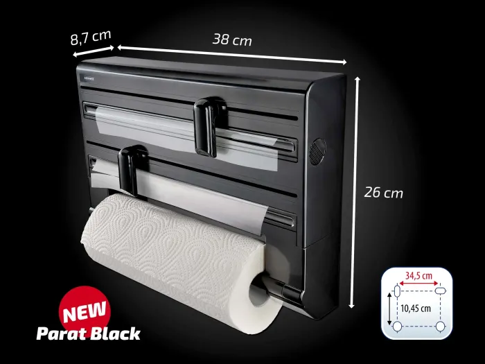 Leifheit Wandrollenhalter Parat Black, 25794