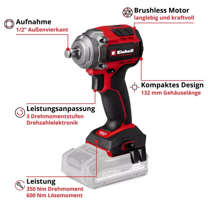 Einhell Professional Akku-Schlagschrauber TP-CW 18/350-C Li BL - Solo 4510055