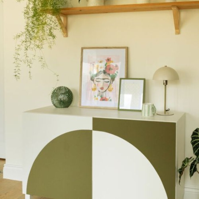 d-c-fix Klebefolie Olive green, 45 cm x 2 m, selbstklebende Deko-Folie für Möbel, F3460713