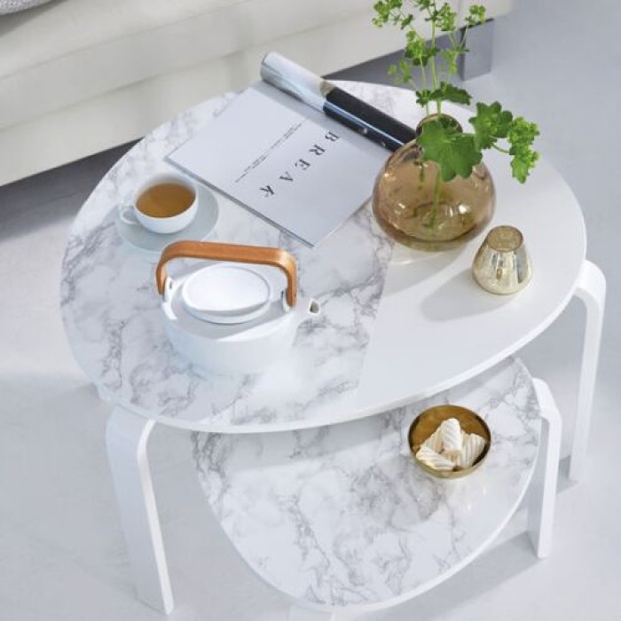 d-c-fix Klebefolie Marmor Marmi grau, 45 cm x 2 m, selbstklebende Deko-Folie für Möbel, F3465403