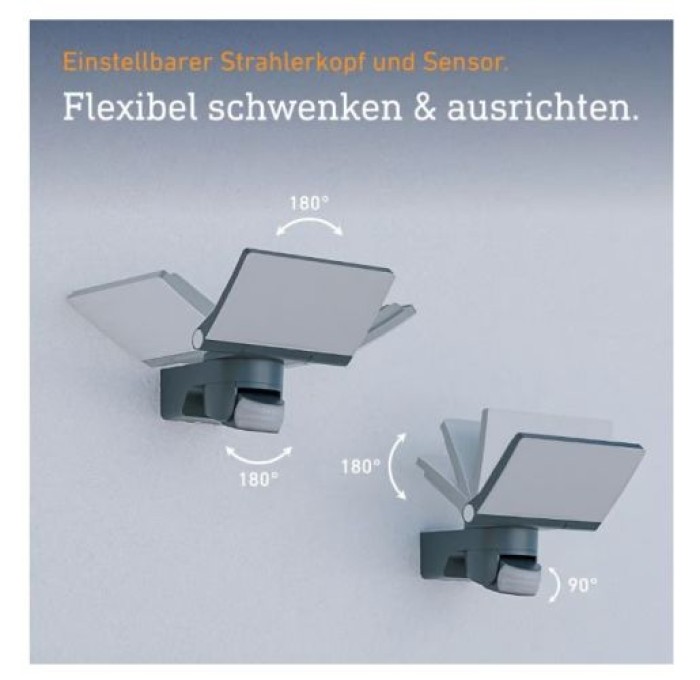 Steinel XLED Home 2 S LED-Strahler, Bewegungsmelder, 13,7 W, 180°, 10 M Reichweite, 033064
