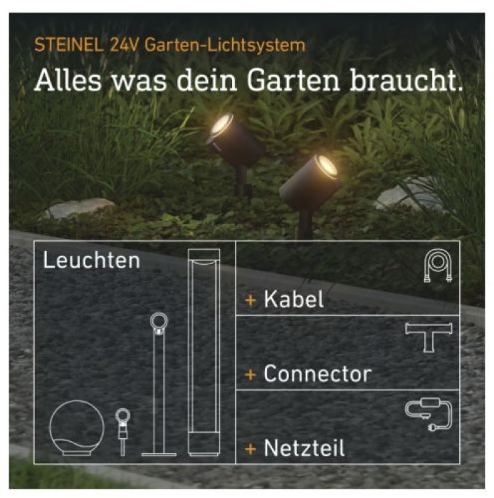 Steinel 35 W Netzteil 24V, 24V-Garten Zubehör, IP67, 089252