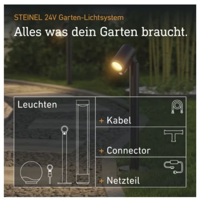 Steinel Wegeleuchte Spot Way SC 24V, RGBWW, Bewegungsmelder, App-Steuerung, 089320