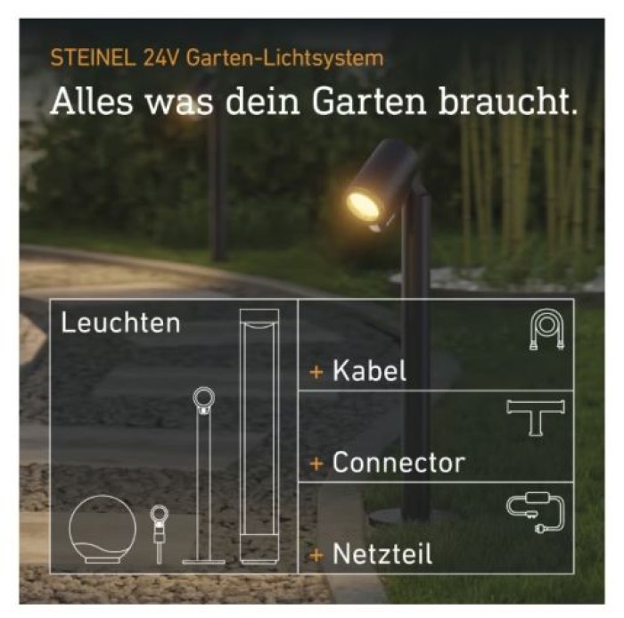 Steinel Wegeleuchte Spot Way C 24V, App-Steuerung, Ohne Sensor, 089337