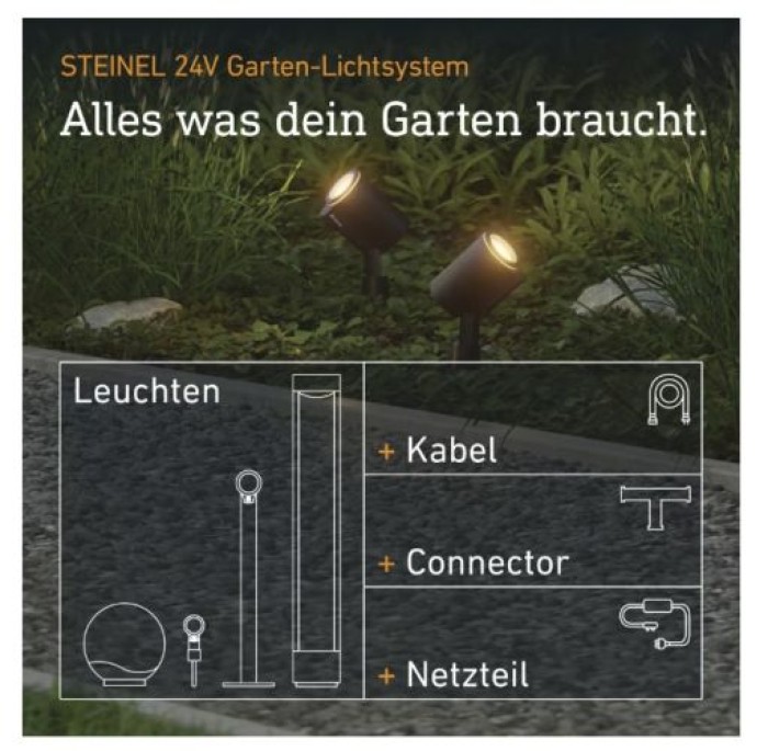 Steinel Gartenstrahler Spot Garden C 24V, App-Steuerung, Ohne Sensor, 089351
