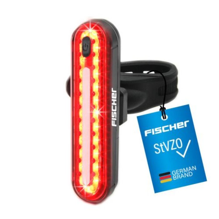 Fischer Akku-LED Stableuchte mit Bremslicht, 10/60lm, 50641
