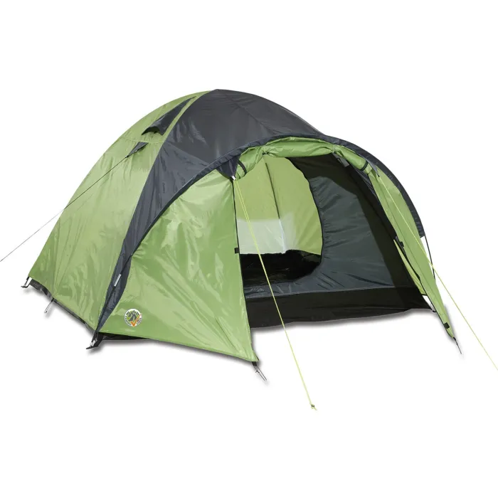 Happy People Doppeldachzelt Iglu für 3 Personen ca. 60+180x205x130 cm, grün/grau, 78929