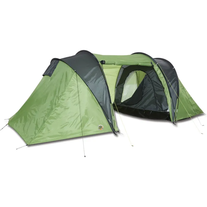 Happy People Doppeldachzelt Iglu für 4 Personen ca. 140+140+140x210x140 cm, grün/grau, 78930