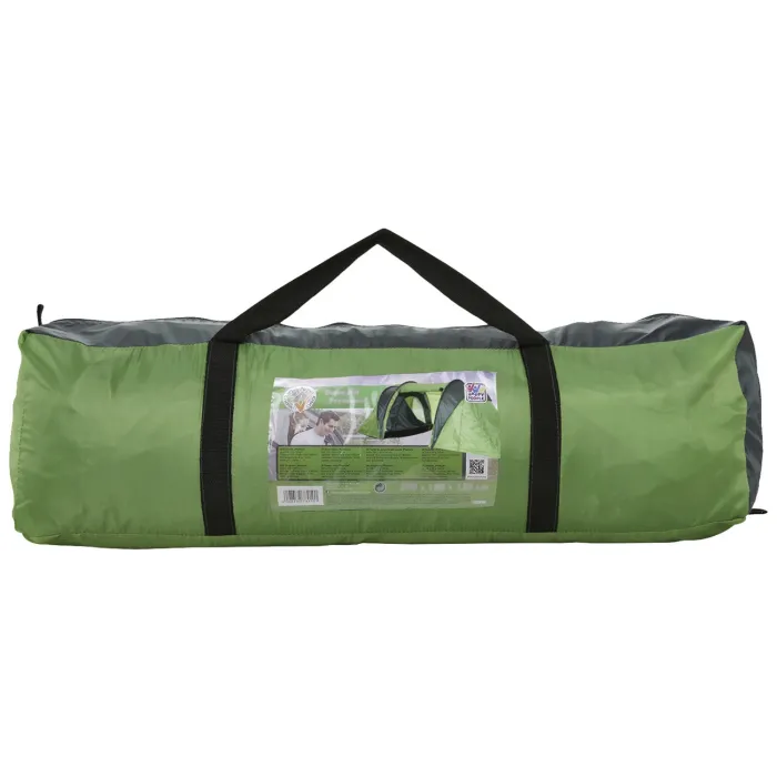 Happy People Doppeldachzelt Iglu für 4 Personen ca. 140+140+140x210x140 cm, grün/grau, 78930