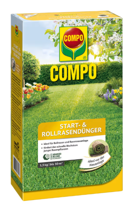 COMPO Start- und Rollrasendünger, 1,5 kg für 50 m², 25882