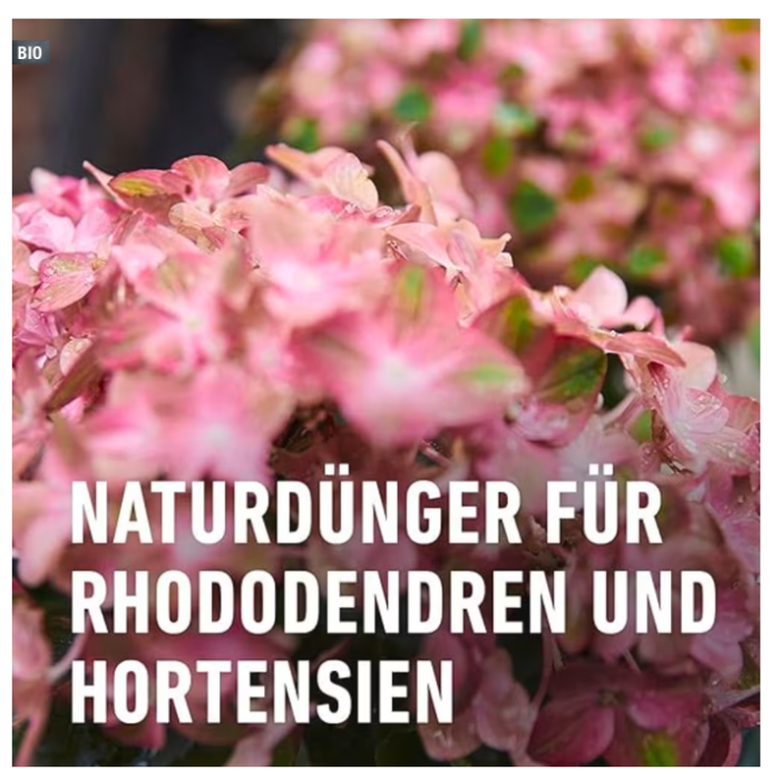 COMPO BIO Rhododendron- und Hortensien Dünger mit Schafwolle, 2 Kg, 26725