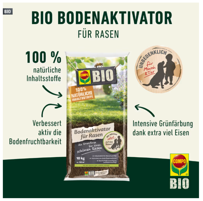 COMPO BIO Bodenaktivator für Rasen, 10 kg, 26728