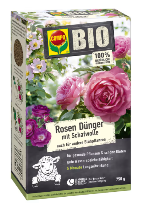 COMPO BIO Rosen Dünger mit Schafwolle 750g, 26739