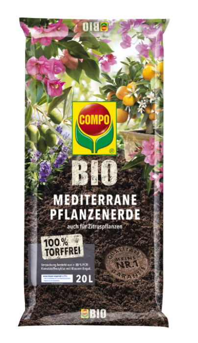 COMPO BIO Mediterrane Pflanzenerde torffrei, 20 l, 28226