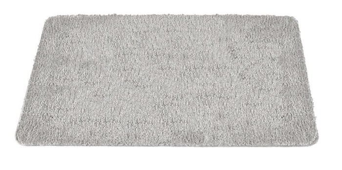 Wenko Badteppich Badia, grau, Polyester, 60x90 cm rutschfester TPR-Rücken, waschbar, 26271100