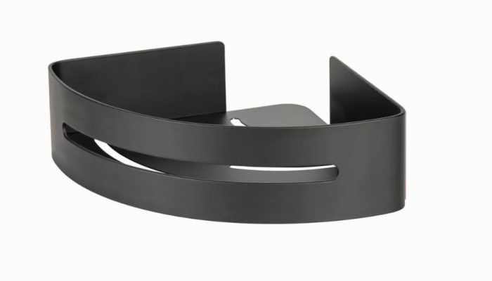 WENKO Turbo-Loc® Eckablage Mod. Bivio Black matt aus Aluminium, 26070100