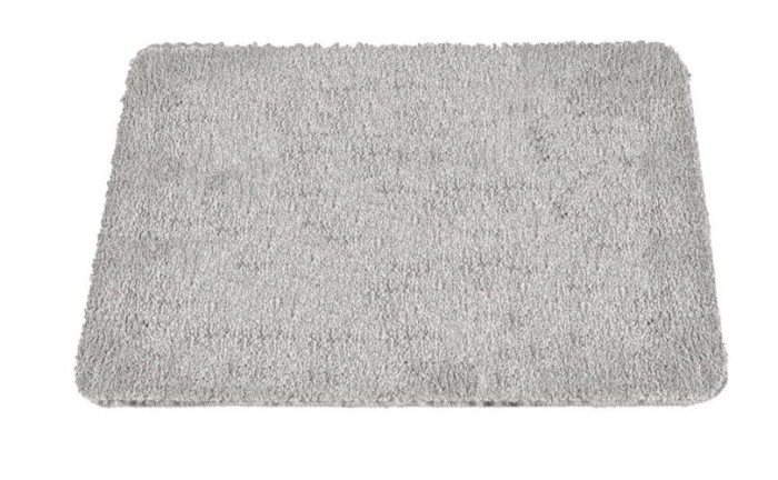 Wenko Badteppich Badia, grau, Polyester, 55x65 cm rutschhemmend, fusselfrei, 26270100