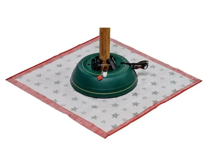 KRINNER Weihnachtsbaum Christbaum Unterlegdecke, Rot, 80x80cm, 91102