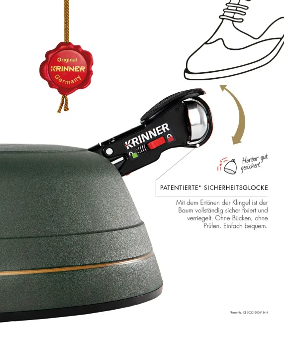 KRINNER Christbaumständer Ultra Grip XXL, 11L, für Bäume bis 400 cm, 94455