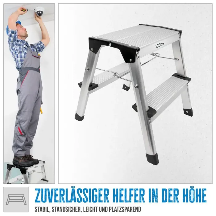 Güde Aluminium Trittleiter GAT 2 Stufen, 40963
