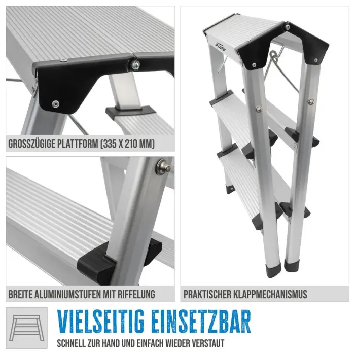Güde Aluminium Trittleiter GAT 3 Stufen, 40964