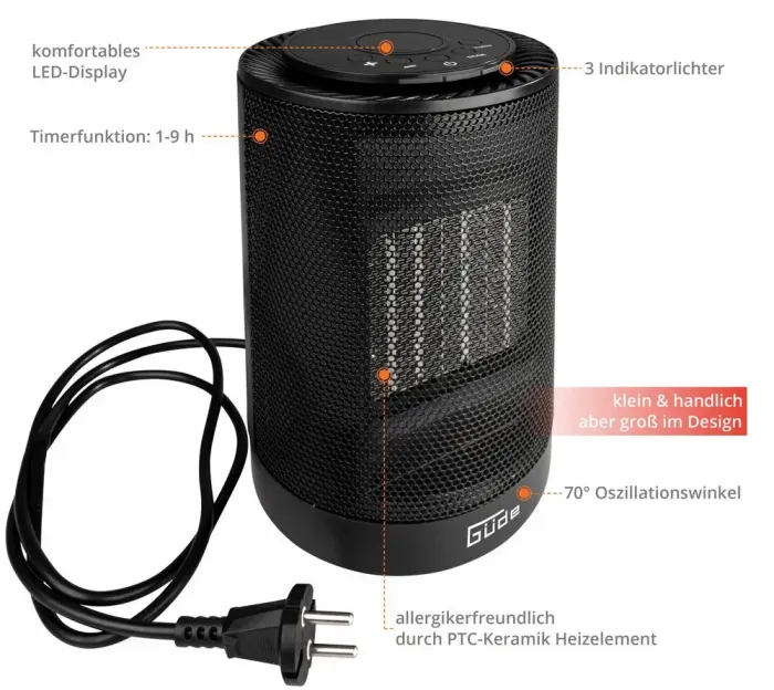Güde Keramik Heizlüfter GKH 1200 DT, 85173 Güde Keramik Heizlüfter GKH 1200 DT, 85173