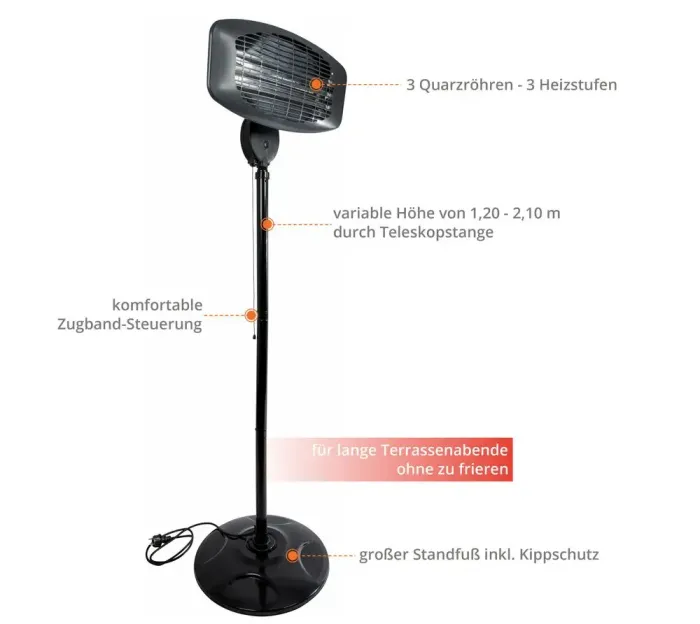 Güde Infrarot Standheizstrahler GIH 2000, 85179