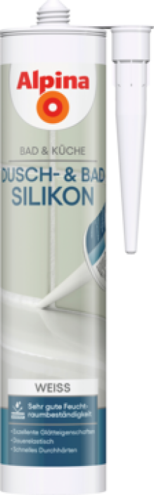 Alpina Küche, Dusch- und Badsilikon Weiß, 300ml, 2003724