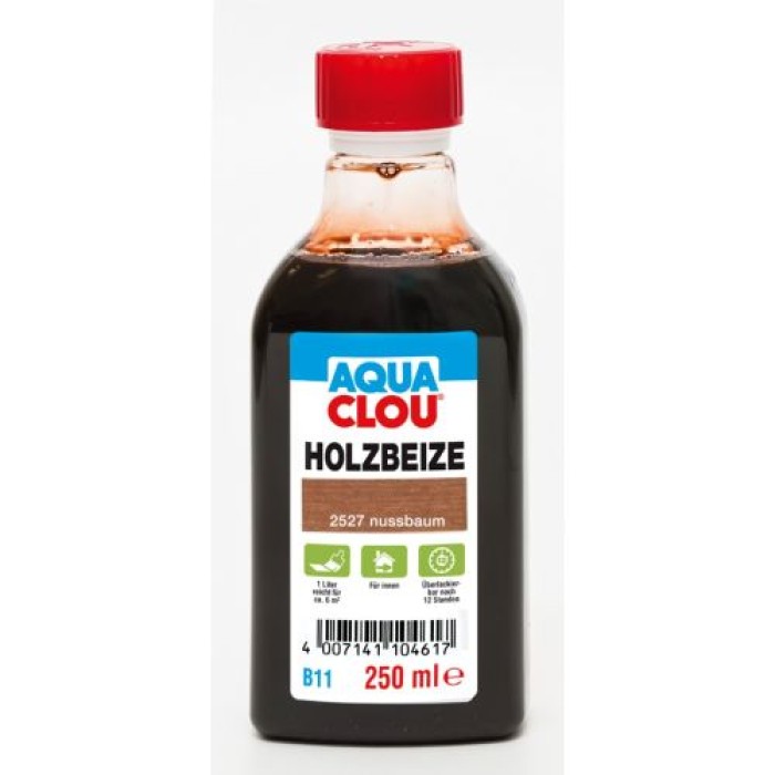 Clou B11 Aqua Holzbeize 250ml Nr: 2527 nussbaum, 2014073