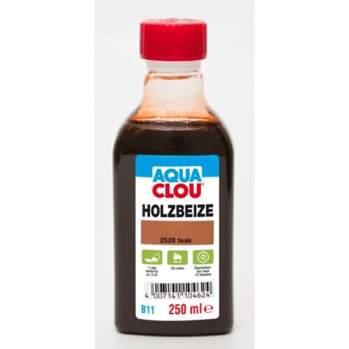Clou B11 Aqua Holzbeize 250ml Nr: 2528 teak, 2014074